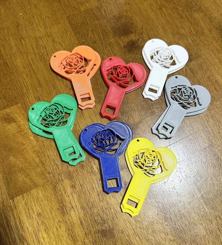 2 Universal Heart With Rose Car Seat Belt Buckle Clip/keyring