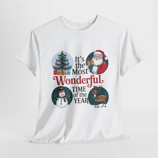 Retro Christmas Tee Unisex Heavy Cotton Tee/Retro Holiday Tee