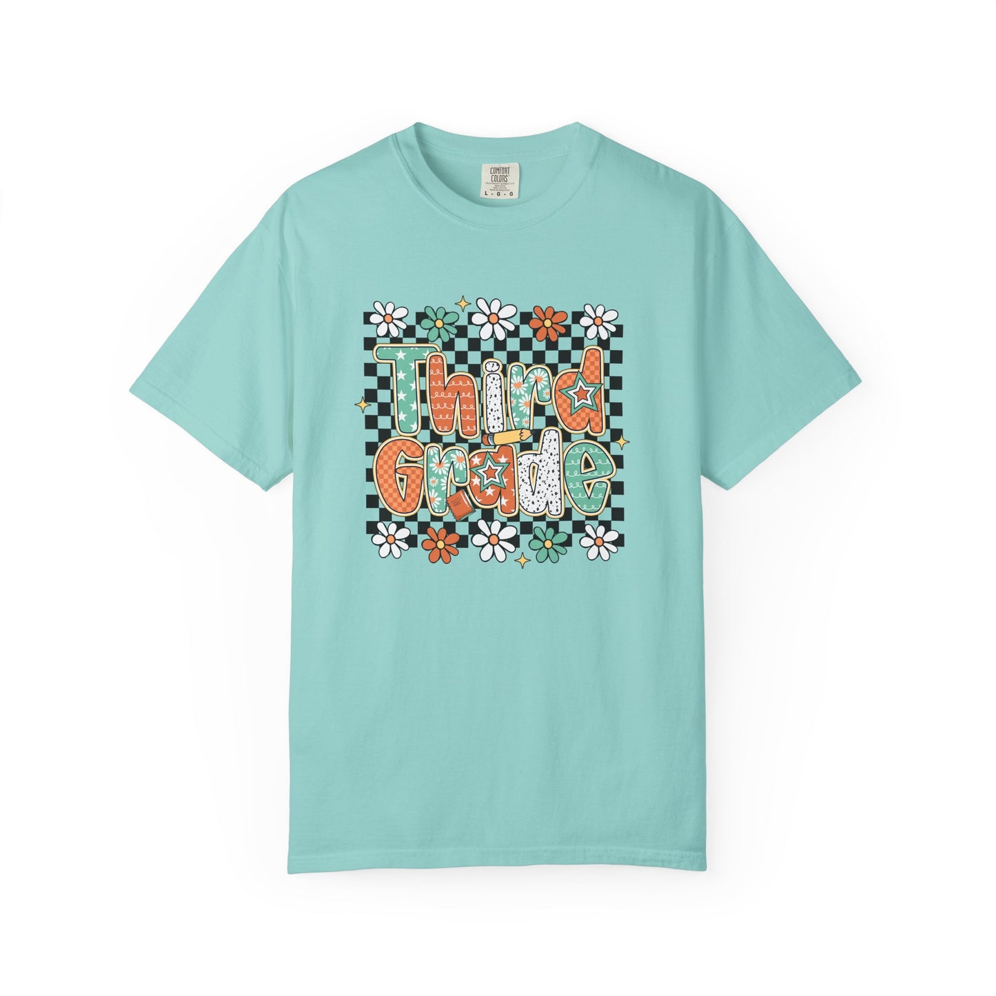 Retro Third Grade Unisex Garment-Dyed T-shirt, Back to School Shirt, Teacher Tee