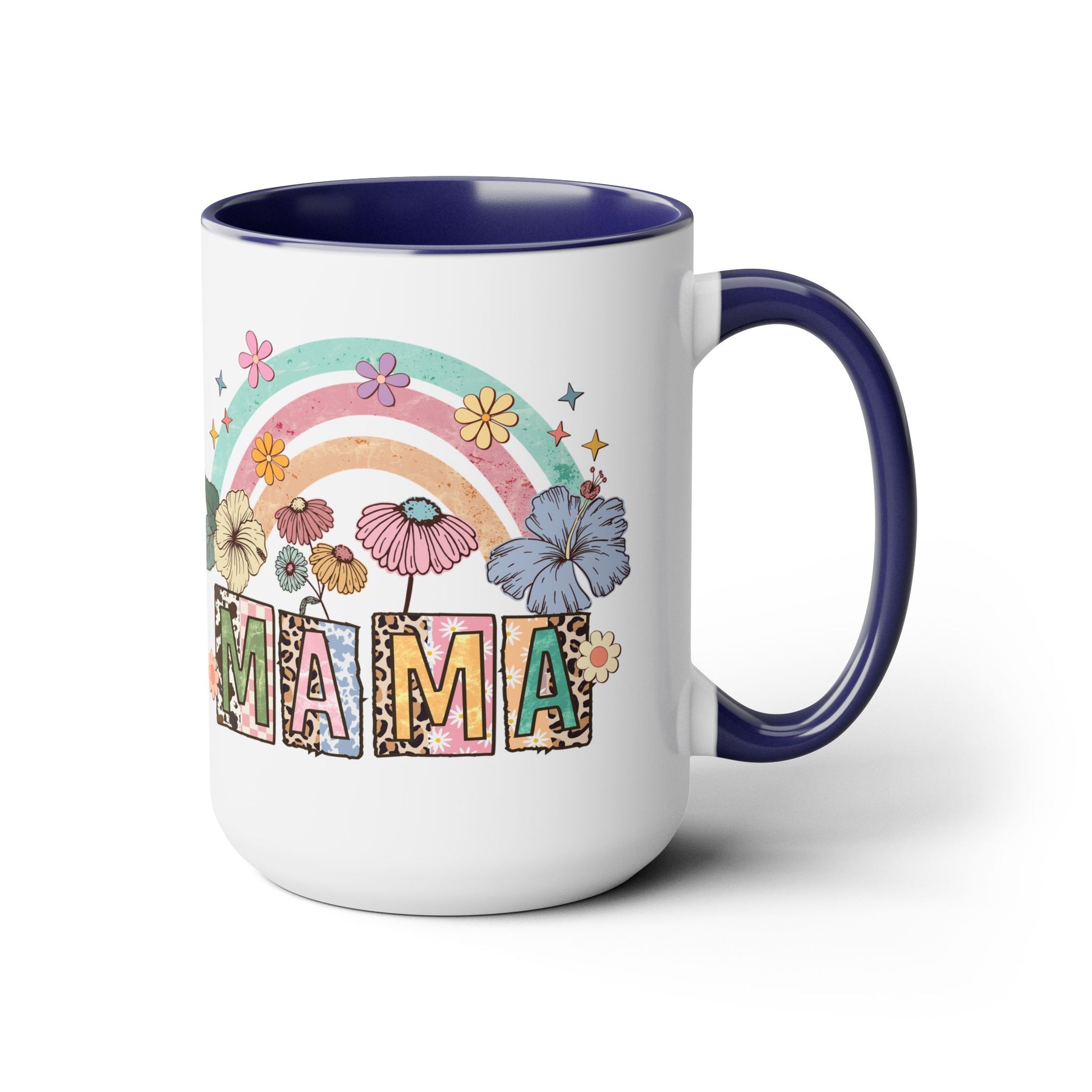 Mama Large Two-Tone Coffee Mugs, 15oz