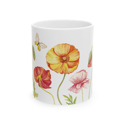 Flower Floral Ceramic Coffee Mug 11oz
