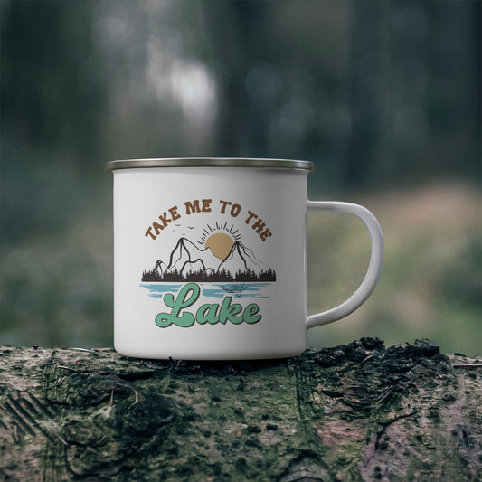 Take me to the Lake Enamel Camping Mug