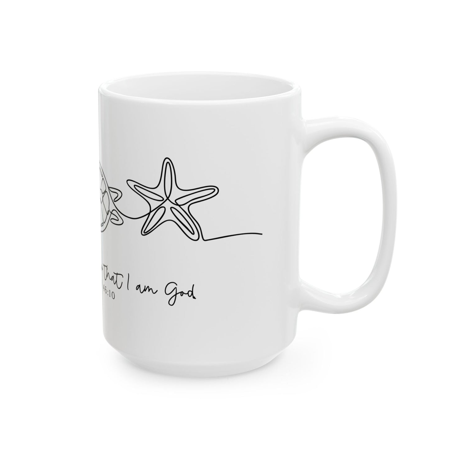 Ocean-Inspired Ceramic Mug with Motivational Quote, Beach Decor, Gift for Ocean Lovers, Relaxation Mug, Inspirational Coffee