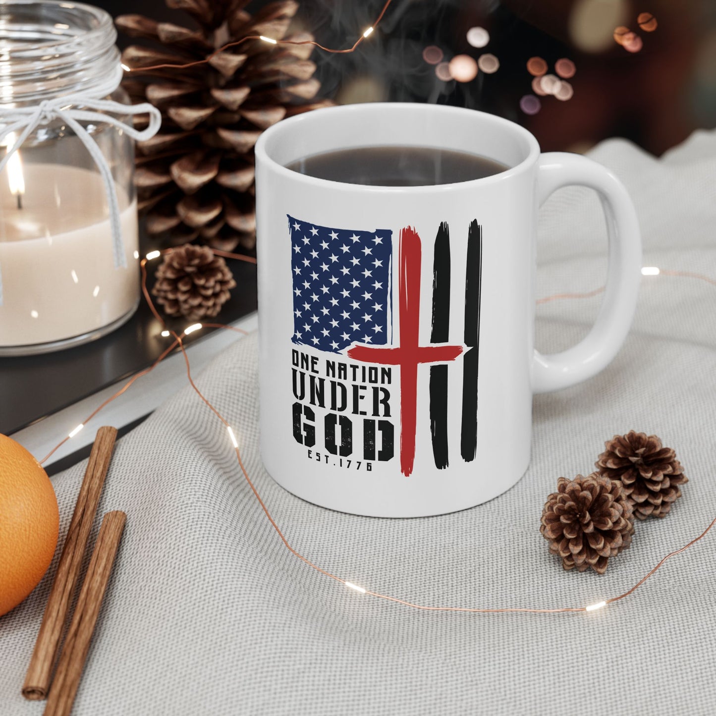 One Nation Under God Ceramic Mug, (11oz)