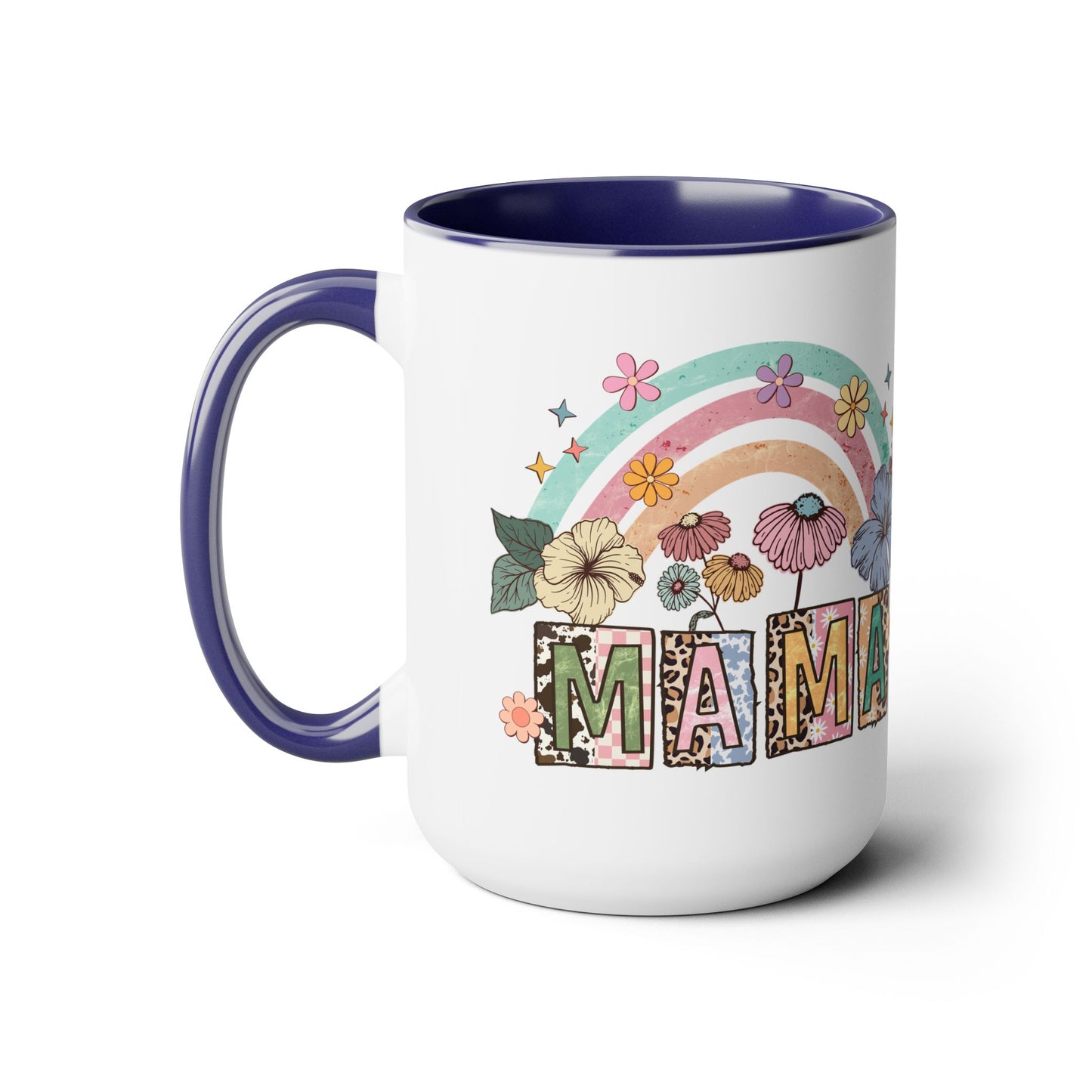 Mama Large Two-Tone Coffee Mugs, 15oz