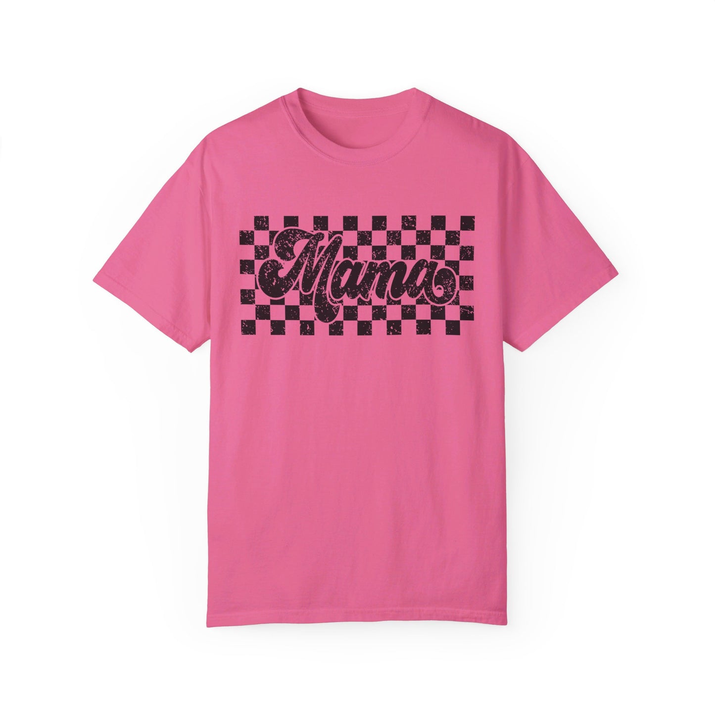 Mama Checkered Comfort Color T-Shirt