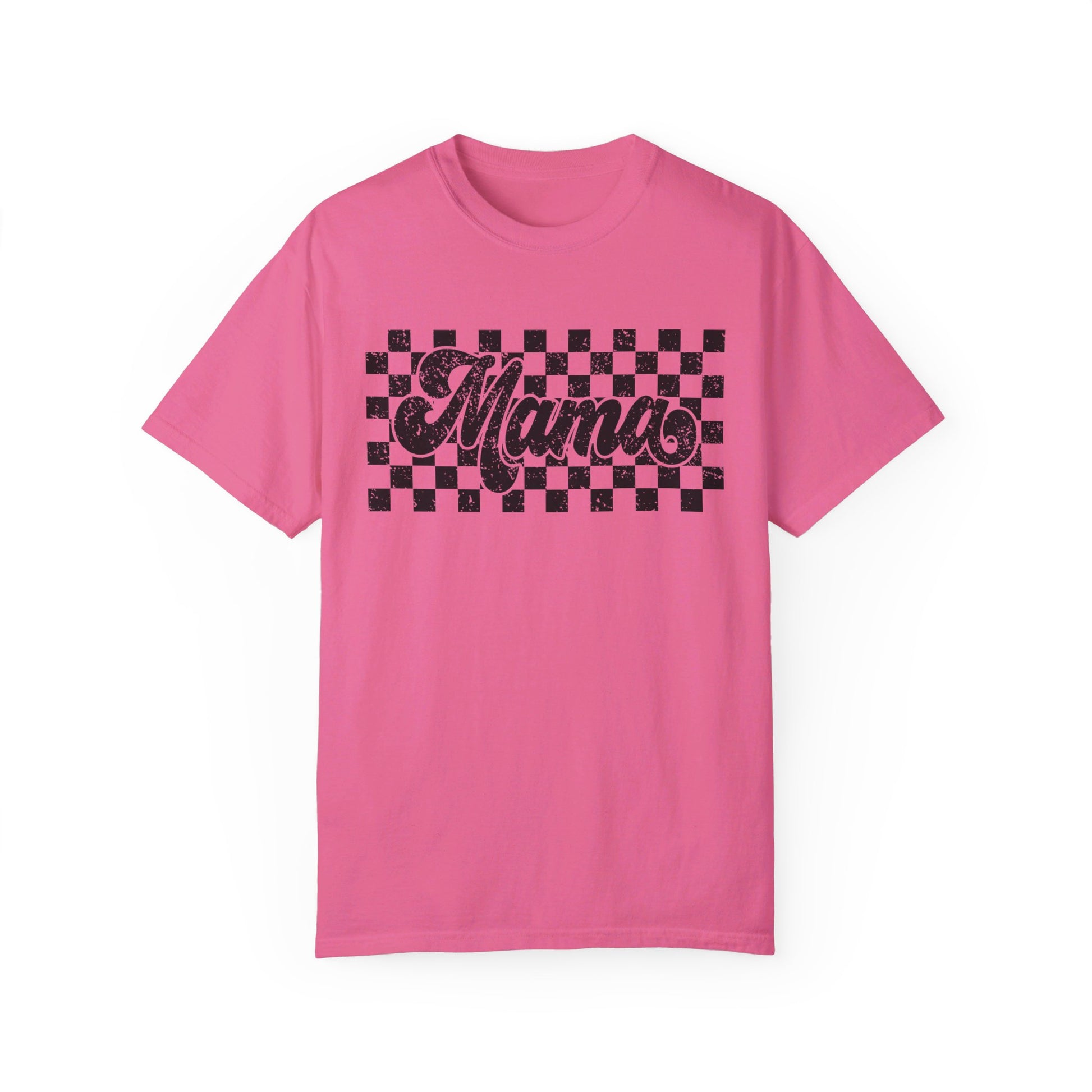 Mama Checkered Comfort Color T-Shirt