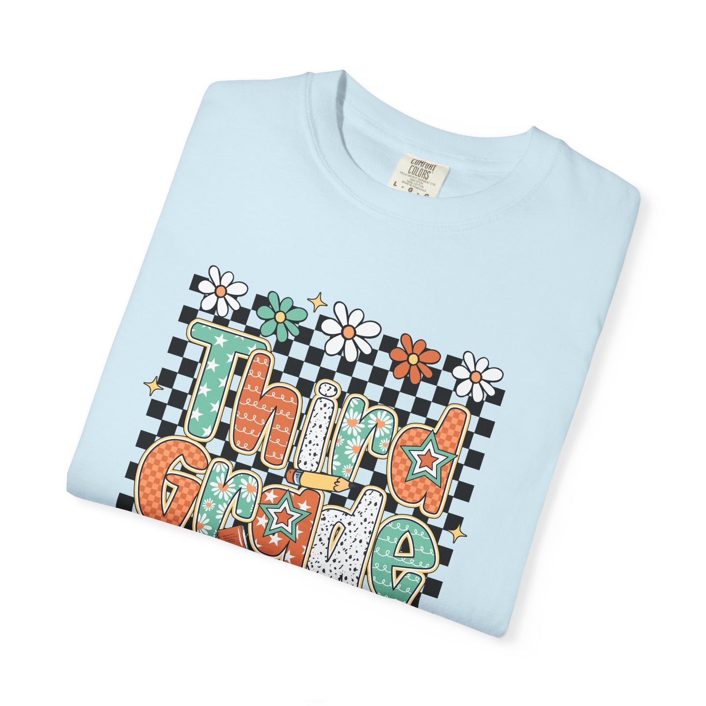 Retro Third Grade Unisex Garment-Dyed T-shirt, Back to School Shirt, Teacher Tee