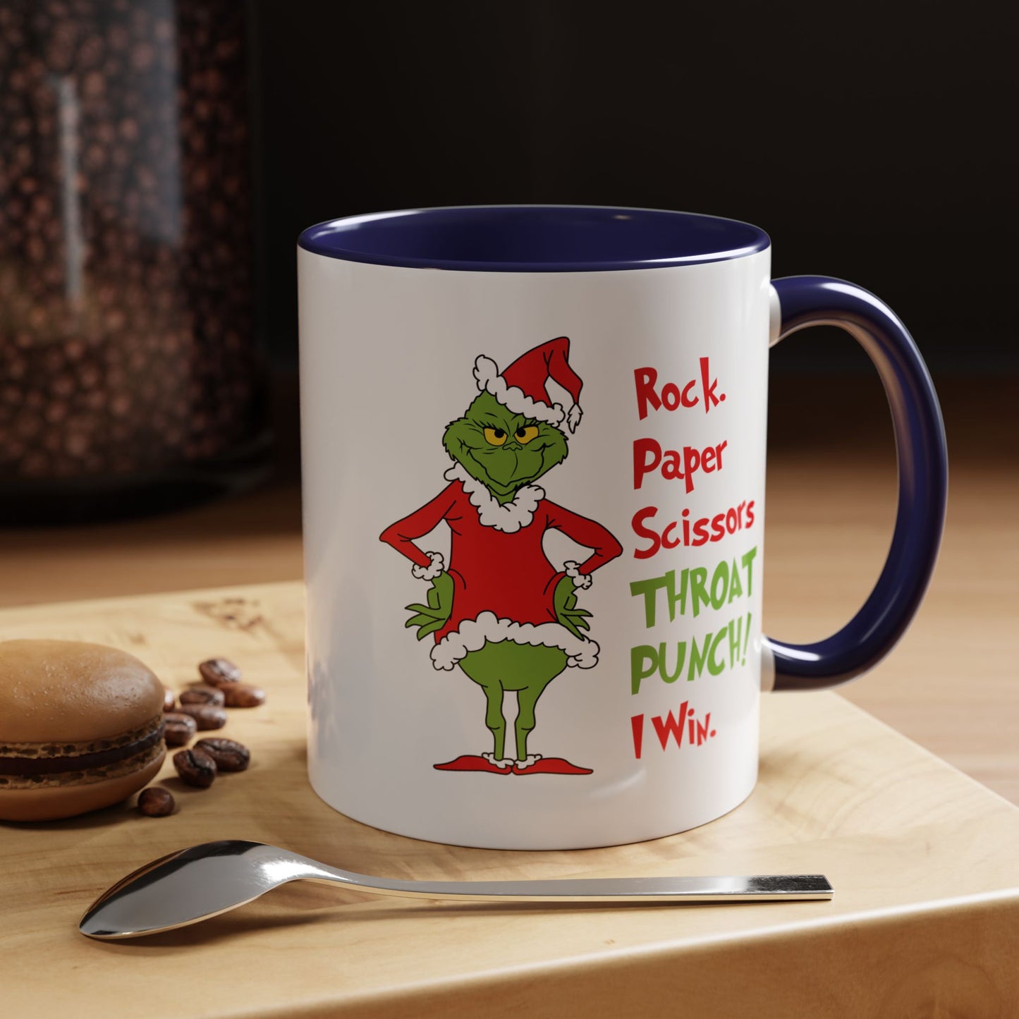 Grinch Accent Coffee Mug (11 oz) /Holiday Mug/ Holiday Coffee Mug/ Funny Holiday Mug