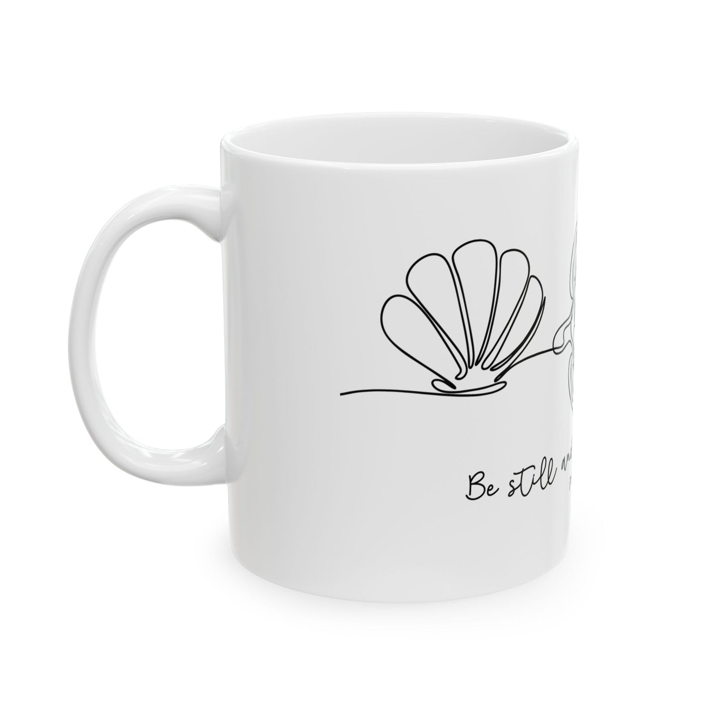 Ocean-Inspired Ceramic Mug with Motivational Quote, Beach Decor, Gift for Ocean Lovers, Relaxation Mug, Inspirational Coffee