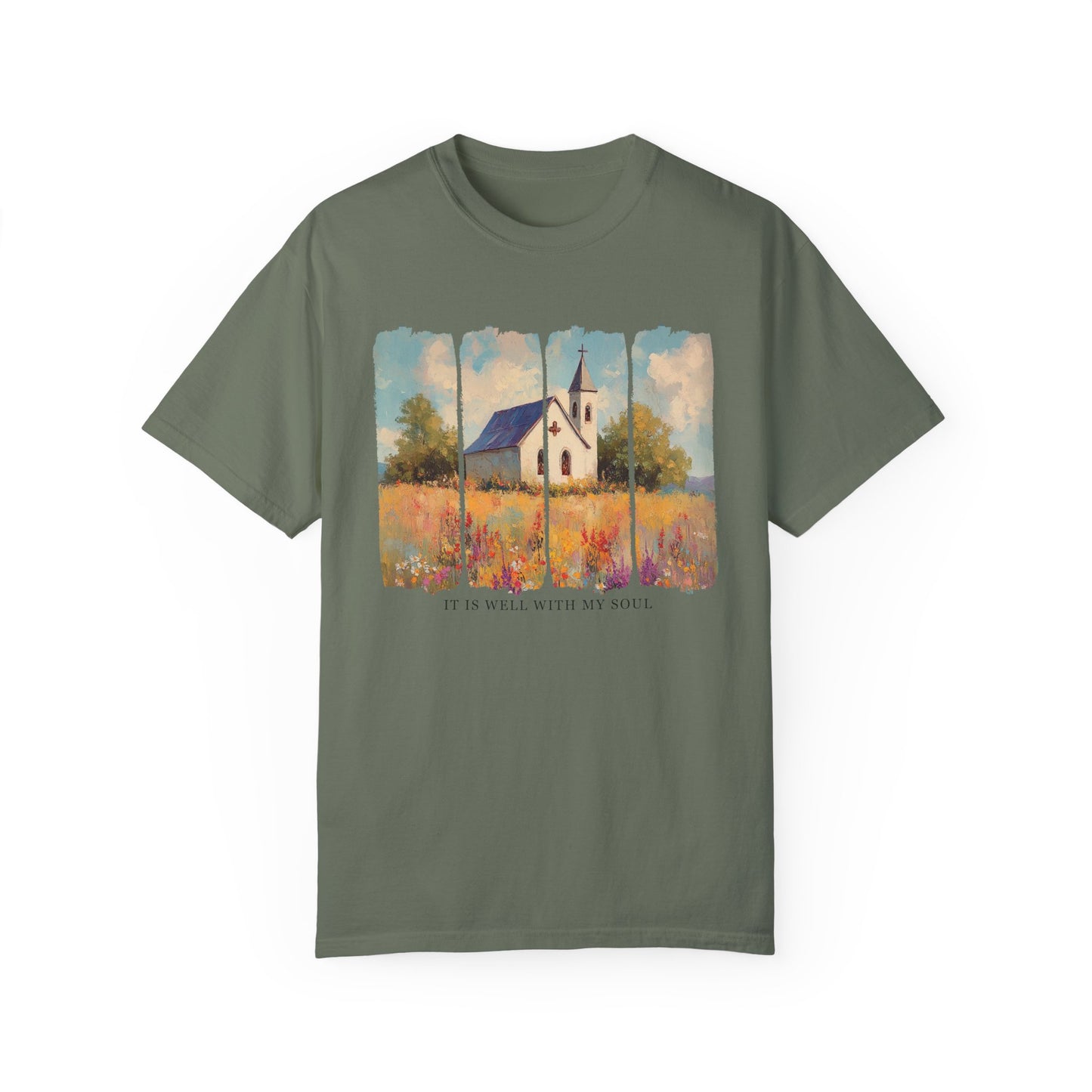 Inspirational Church T-Shirt, Garment-Dyed Tee, Faith Apparel, Gift for Spiritual People, Relaxed Fit, Summer Fashion