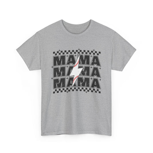 Mama Baseball Tee, Mama lightening bolt baseball t-shirt