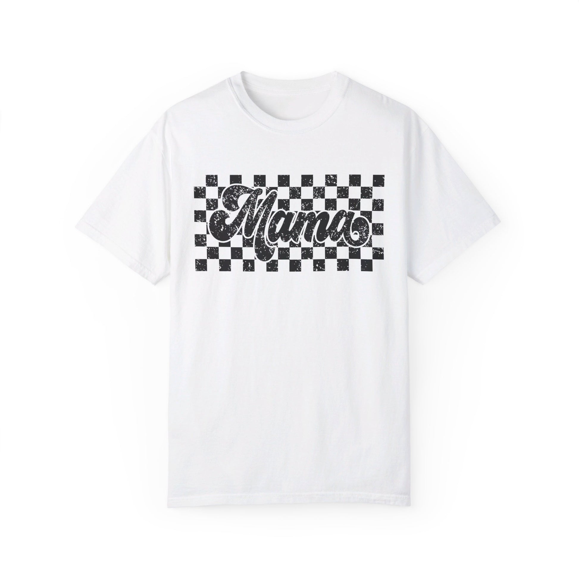 Mama Checkered Comfort Color T-Shirt
