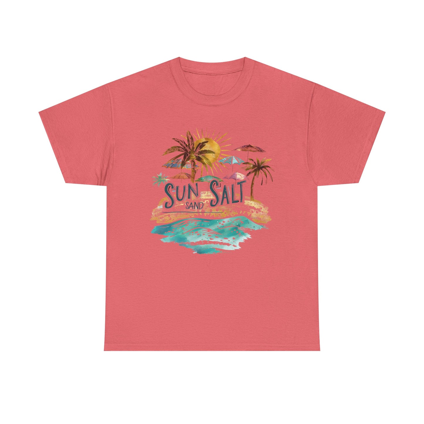 Sun, Salt & Sand Unisex Heavy Cotton Tee - Beach Lovers Shirt, Vacation T-Shirt, Summer Style