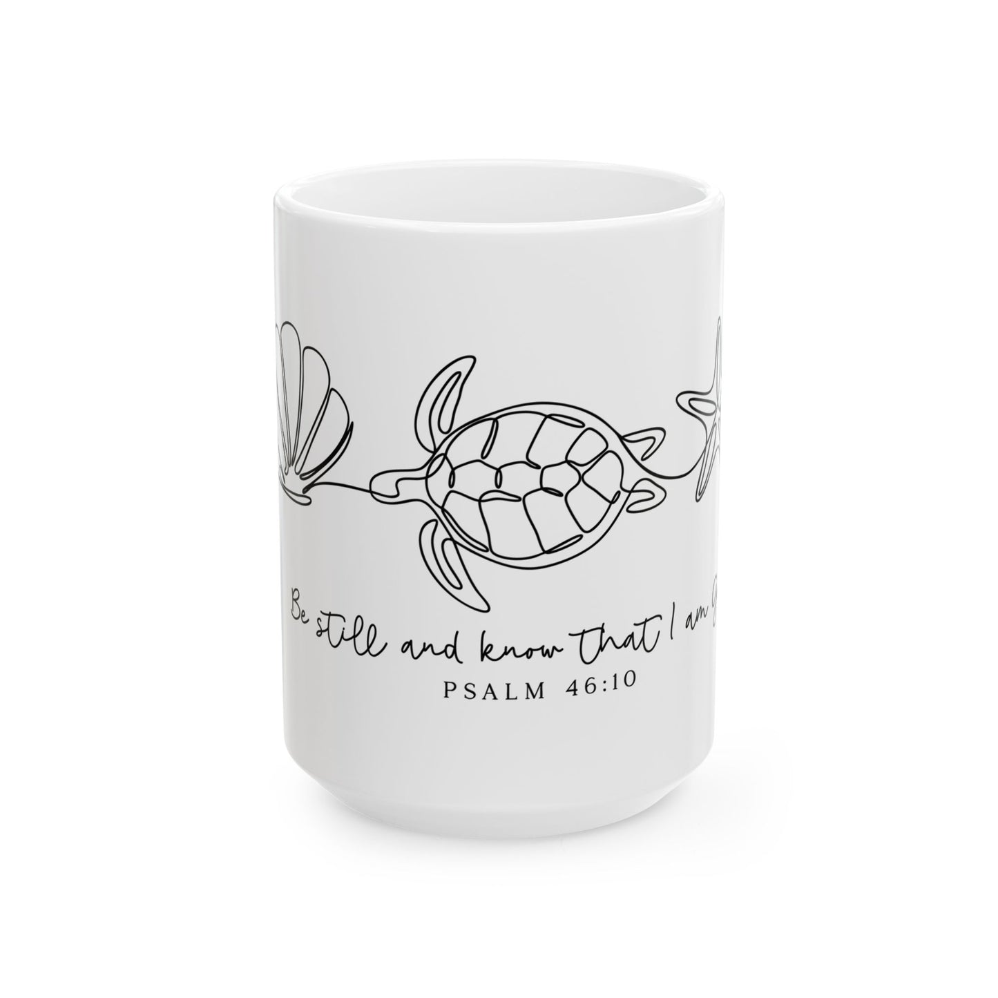 Ocean-Inspired Ceramic Mug with Motivational Quote, Beach Decor, Gift for Ocean Lovers, Relaxation Mug, Inspirational Coffee