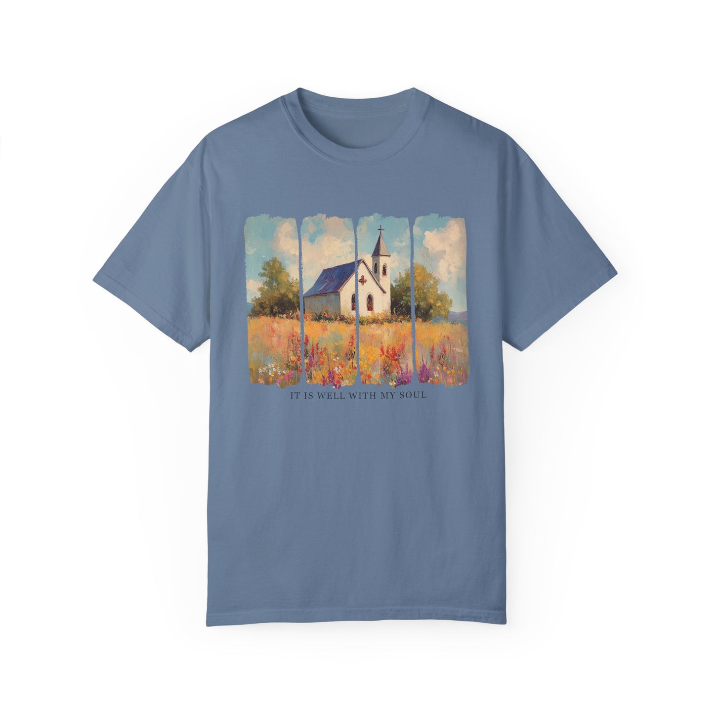 Inspirational Church T-Shirt, Garment-Dyed Tee, Faith Apparel, Gift for Spiritual People, Relaxed Fit, Summer Fashion