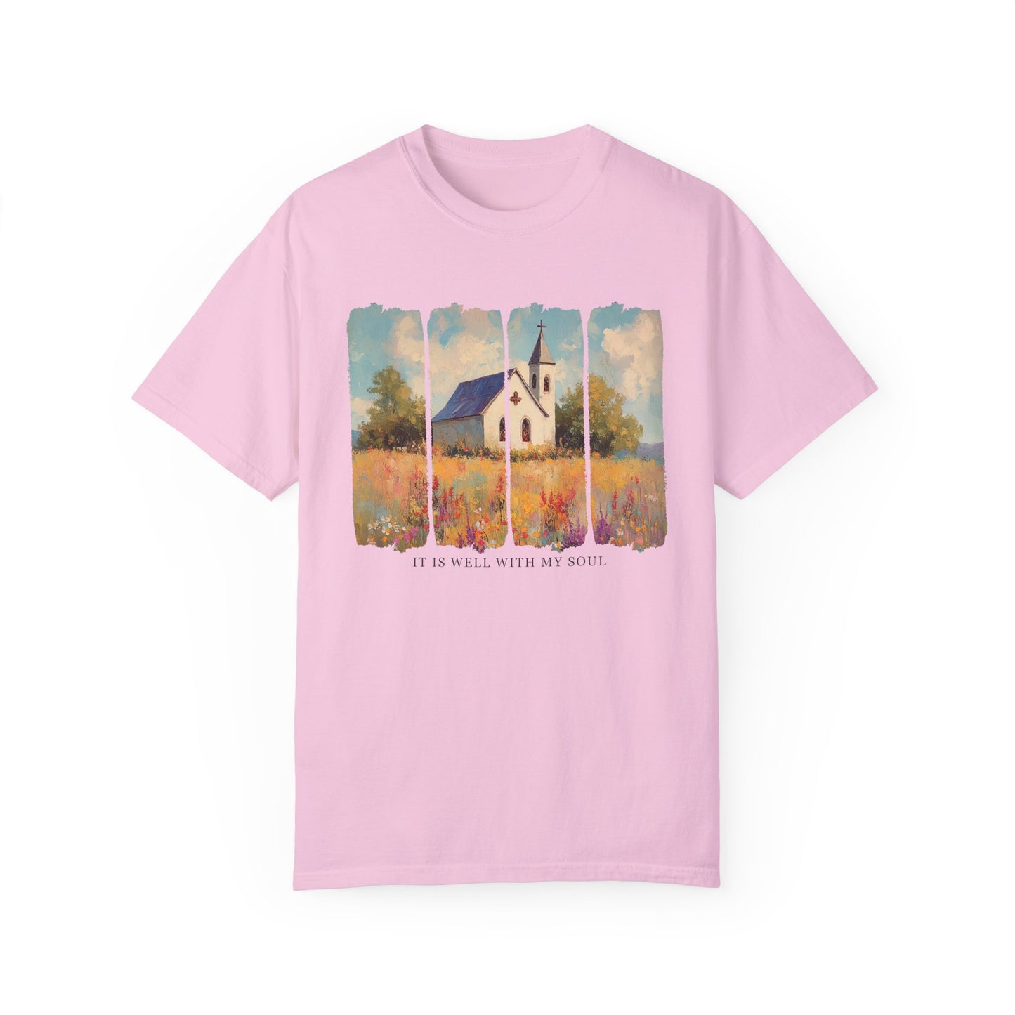 Inspirational Church T-Shirt, Garment-Dyed Tee, Faith Apparel, Gift for Spiritual People, Relaxed Fit, Summer Fashion