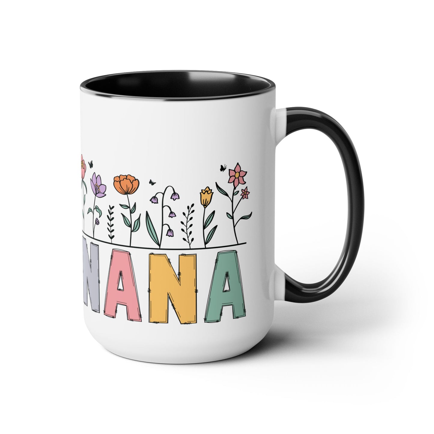 Nana Large Two-Tone Coffee Mugs, 15oz
