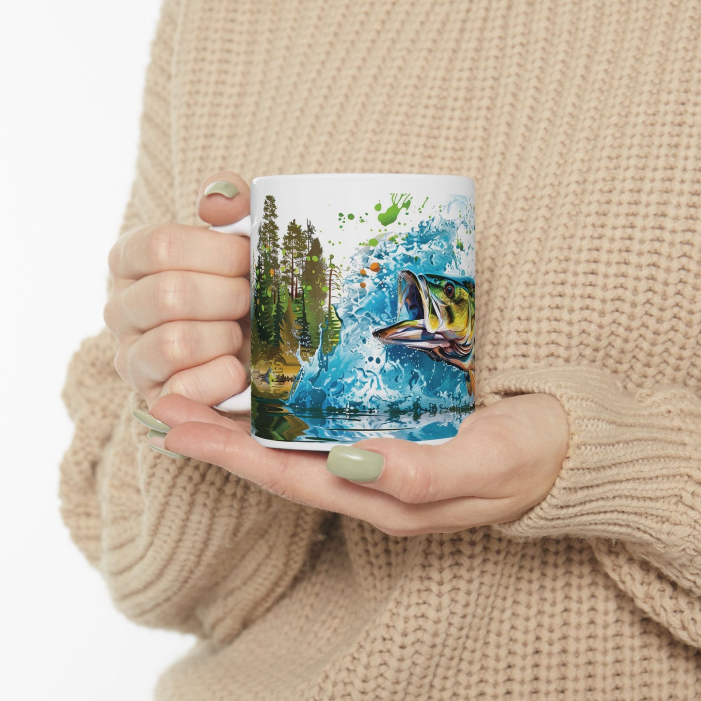 Fishing Mug Ceramic Mug, (11oz)