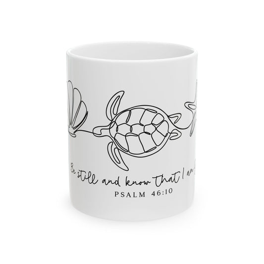 Ocean-Inspired Ceramic Mug with Motivational Quote, Beach Decor, Gift for Ocean Lovers, Relaxation Mug, Inspirational Coffee