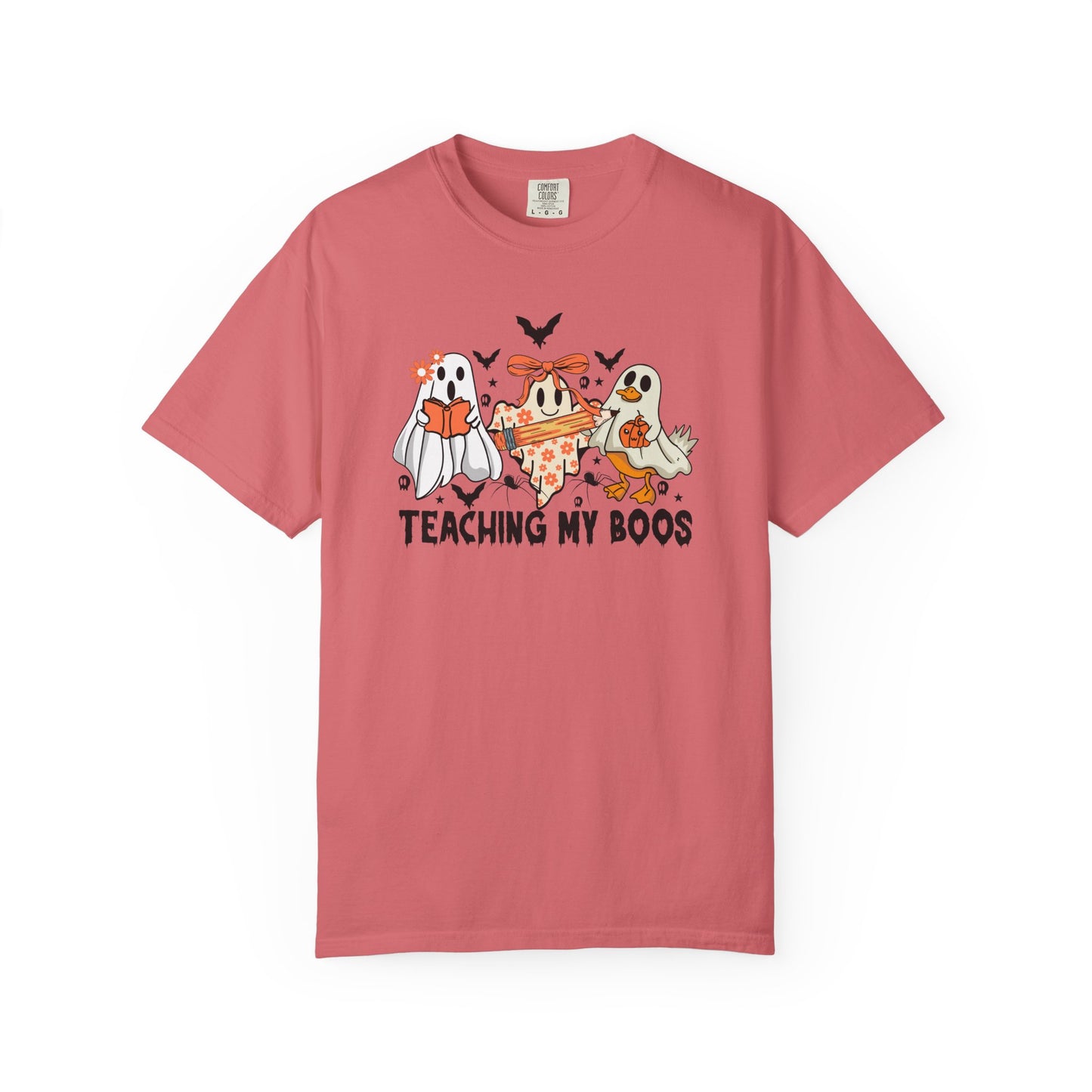 Ghostly Teaching T-Shirt, Halloween Gift, Spooky Tee, Fun Family Shirt, Unisex Cotton Top - Haunted Teacher Apparel