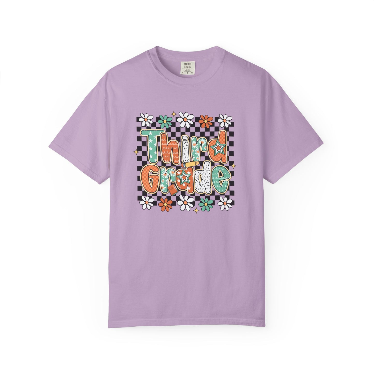 Retro Third Grade Unisex Garment-Dyed T-shirt, Back to School Shirt, Teacher Tee
