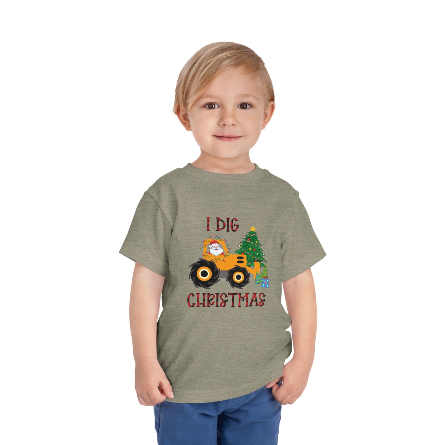 I Dig Christmas Toddler Short Sleeve Tee/Christmas Toddler Tee