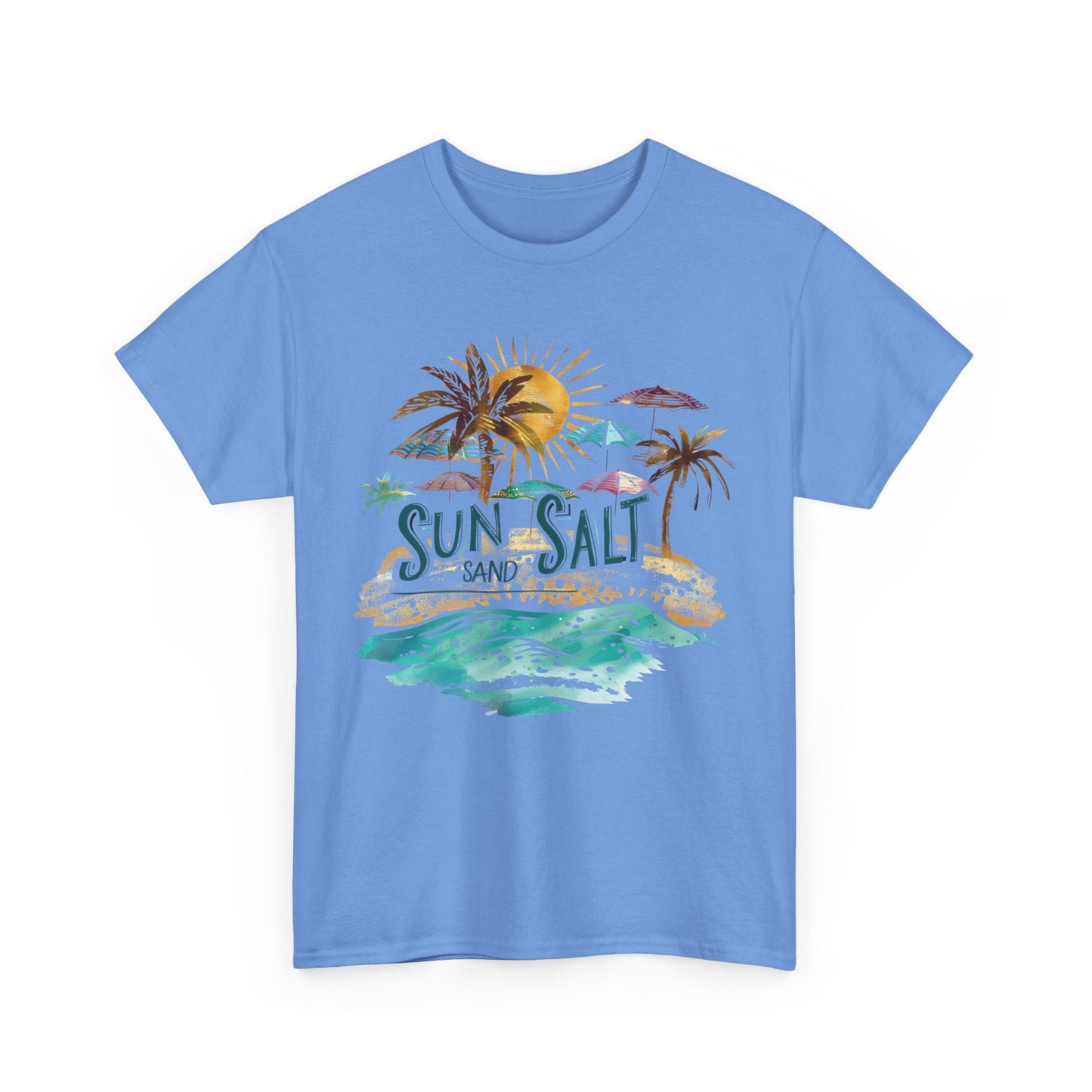 Sun, Salt & Sand Unisex Heavy Cotton Tee - Beach Lovers Shirt, Vacation T-Shirt, Summer Style