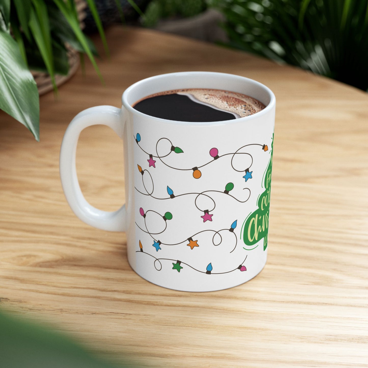 My favorite color is Christmas Lights Ceramic Mug, (11oz)