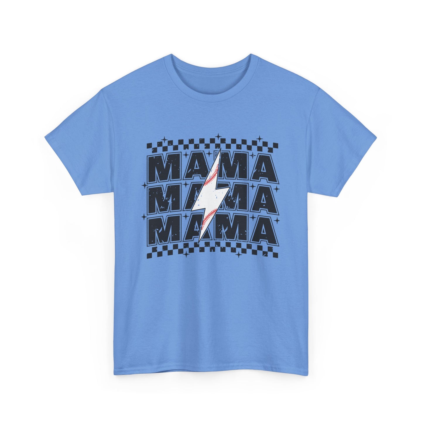 Mama Baseball Tee, Mama lightening bolt baseball t-shirt