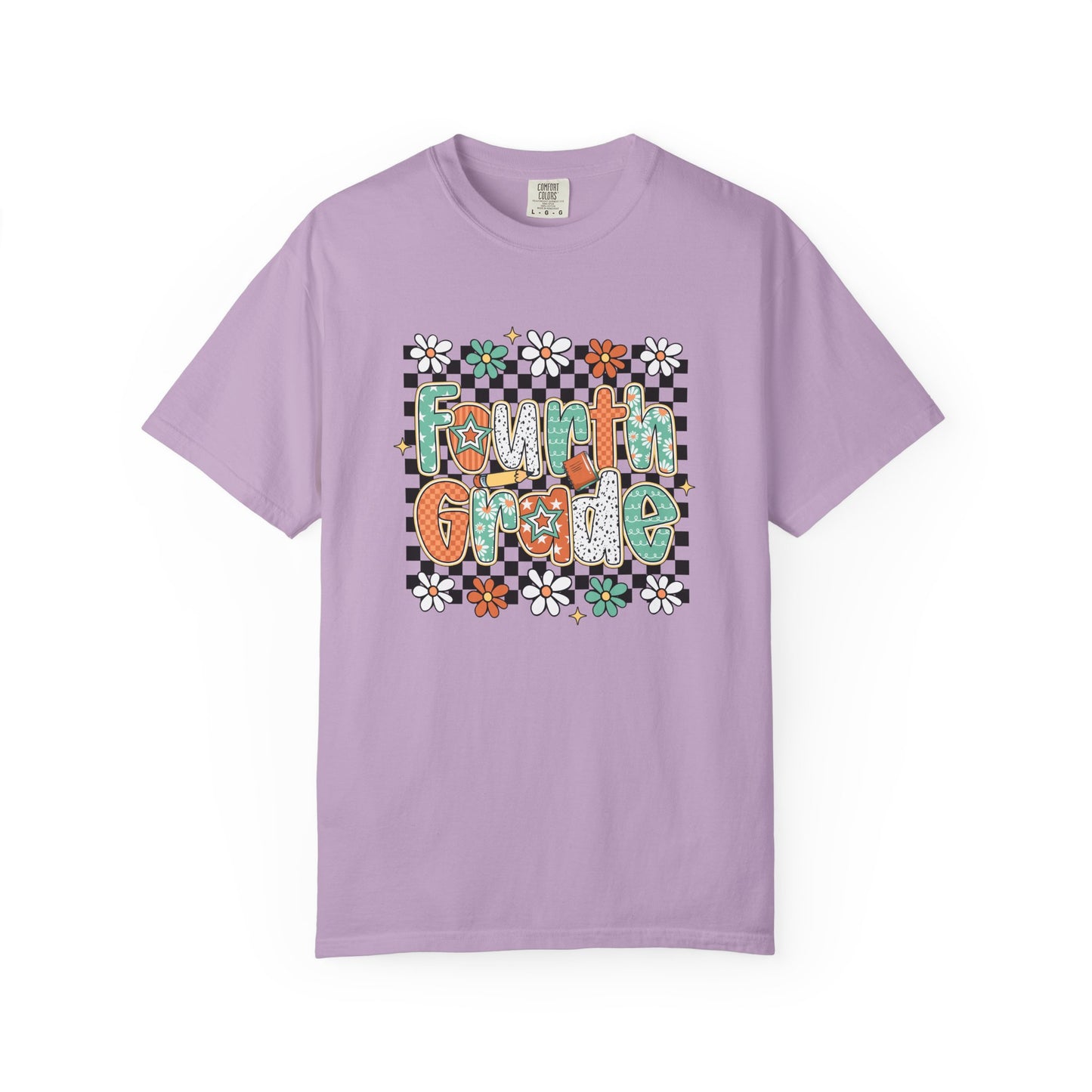 Retro Fourth Grade Teacher T-shirt, Unisex Teacher Tee, Educator Shirt, School Staff Gift, Teacher Appreciation