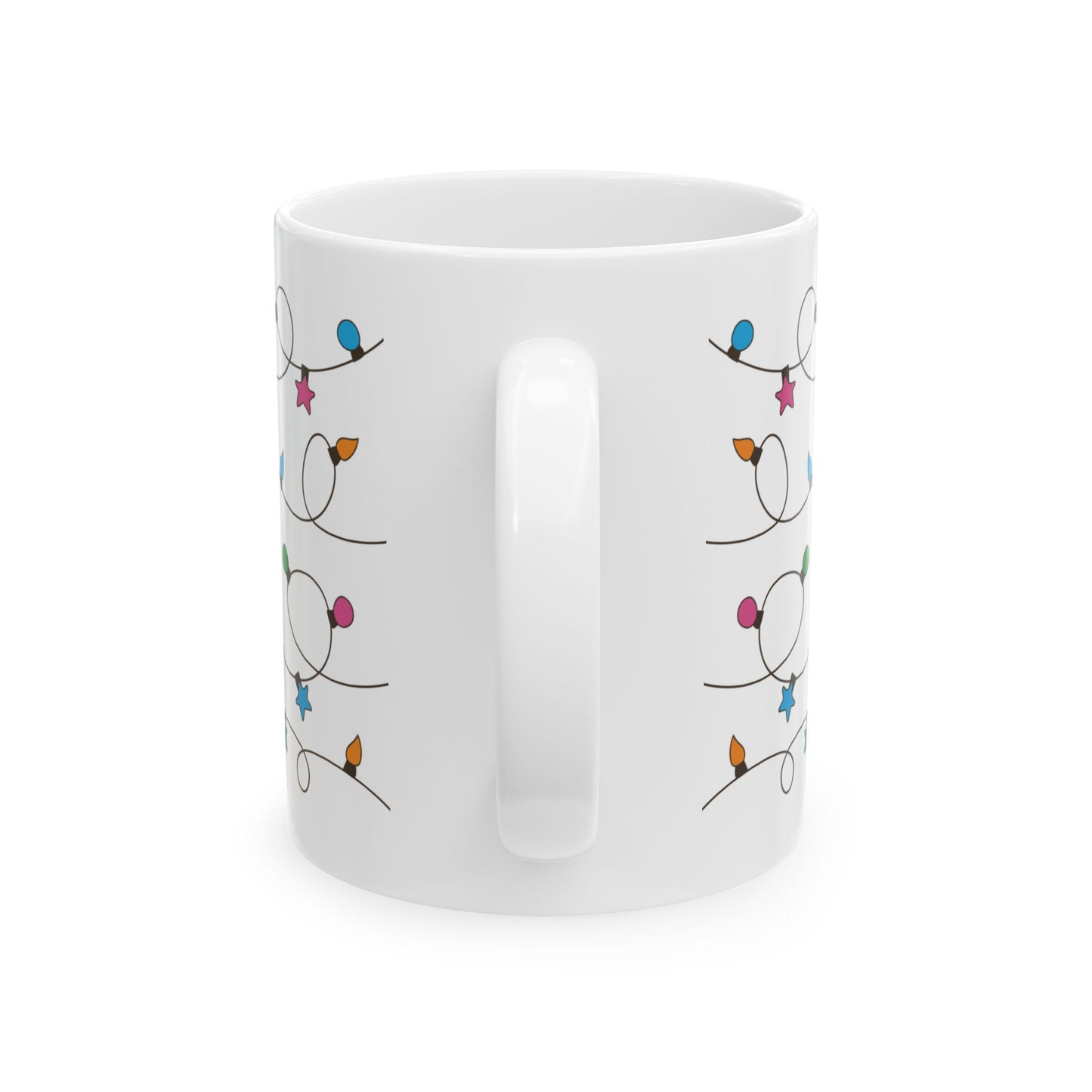 My favorite color is Christmas Lights Ceramic Mug, (11oz)