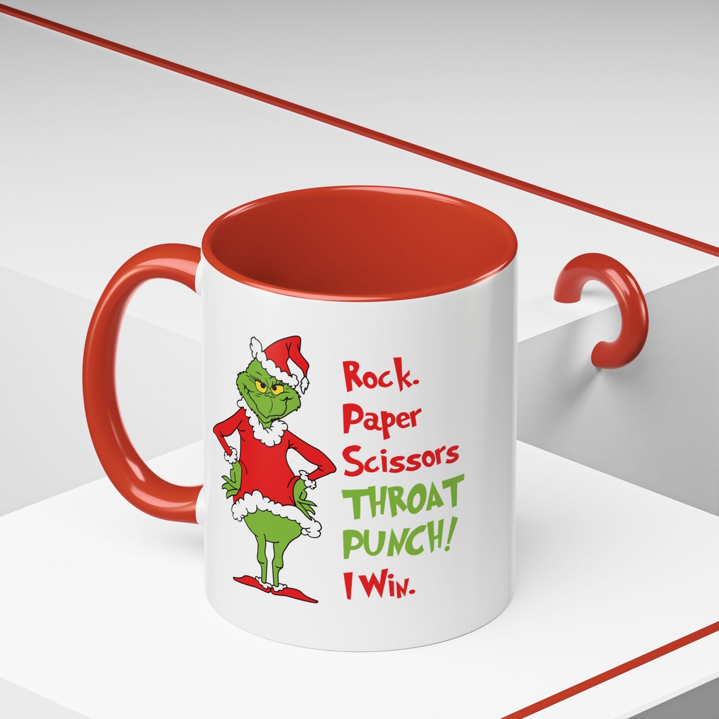 Grinch Accent Coffee Mug (11 oz) /Holiday Mug/ Holiday Coffee Mug/ Funny Holiday Mug