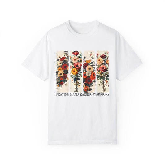 Floral Mom T-Shirt - Praying Mama Raising Warriors, Mother’s Day Gift