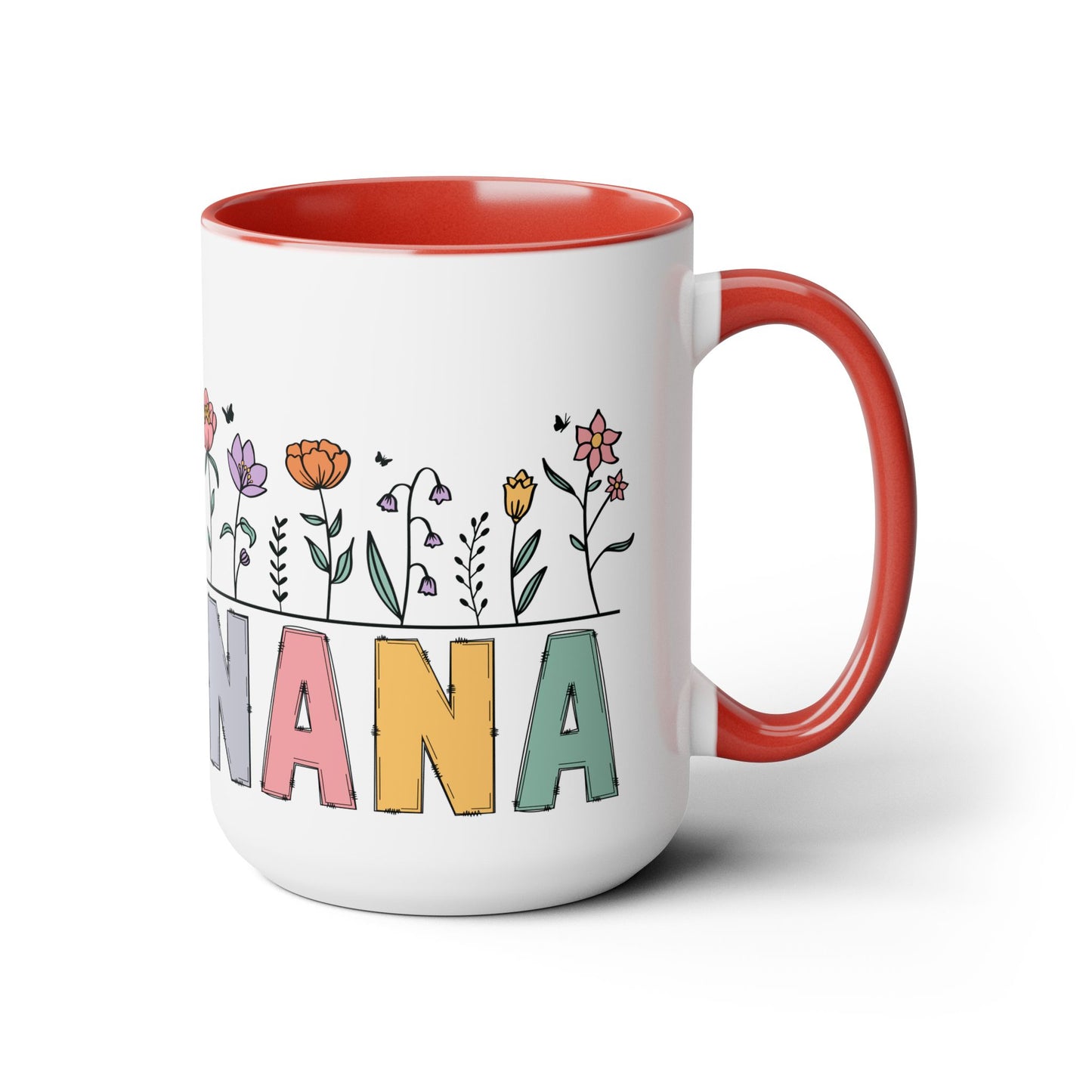Nana Large Two-Tone Coffee Mugs, 15oz