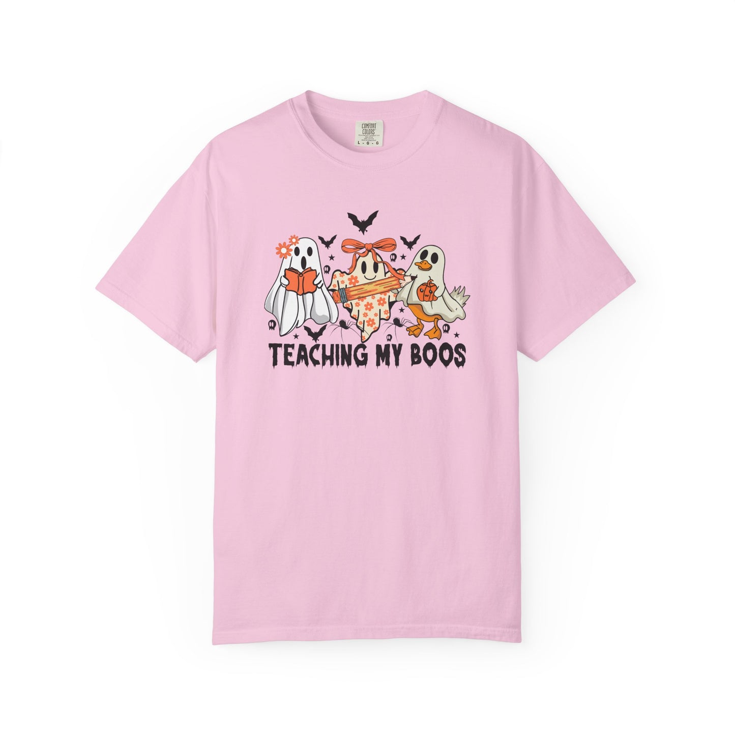 Ghostly Teaching T-Shirt, Halloween Gift, Spooky Tee, Fun Family Shirt, Unisex Cotton Top - Haunted Teacher Apparel