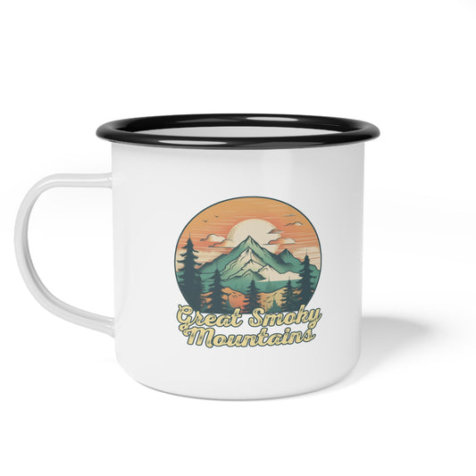 Great Smoky Mountains Camp Enamel Coffee Cup