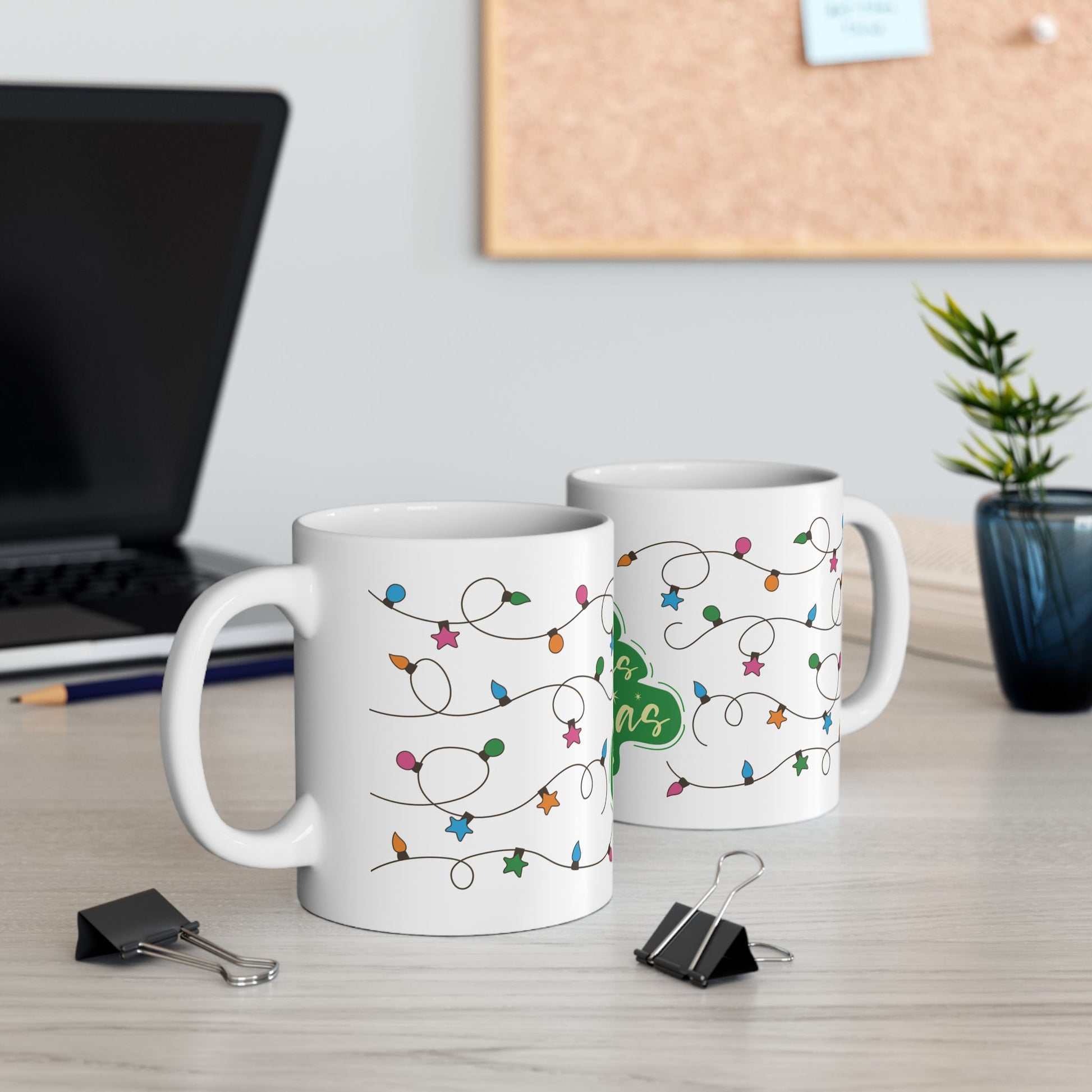 My favorite color is Christmas Lights Ceramic Mug, (11oz)