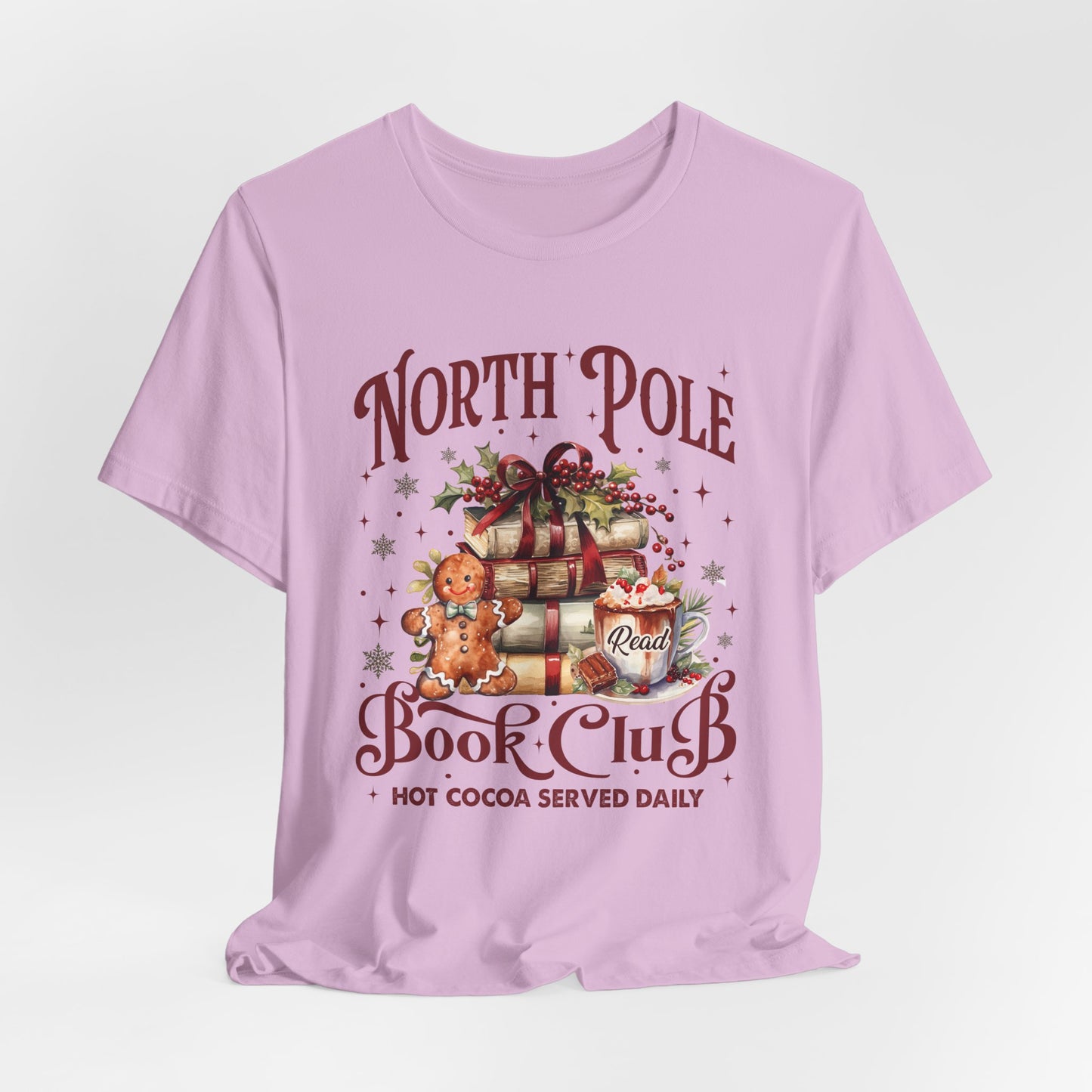 Christmas Bella Canvas Tee/North Pole T-Shirt/Reading t-shirt/Christmas Reading Tee/Book Club T-Shirt