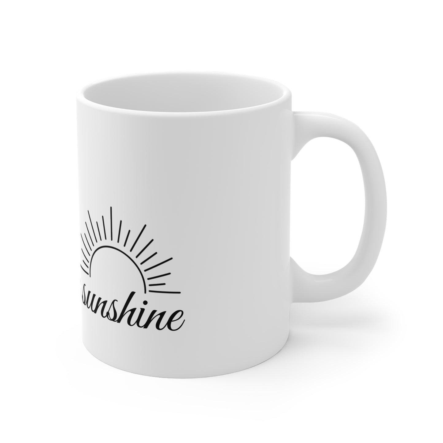You are my sunshine simplistic heart coffee mug