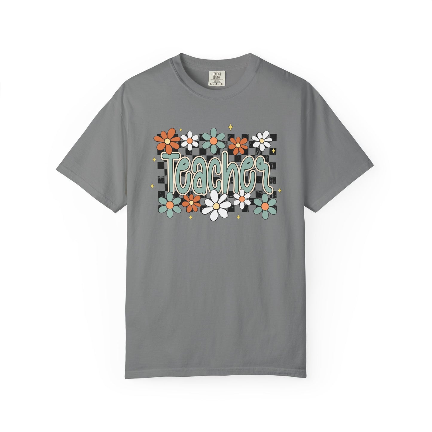 Retro Teacher Floral T-shirt, Vintage Botanical Tee, Teacher Appreciation Gift, Flower Print Shirt