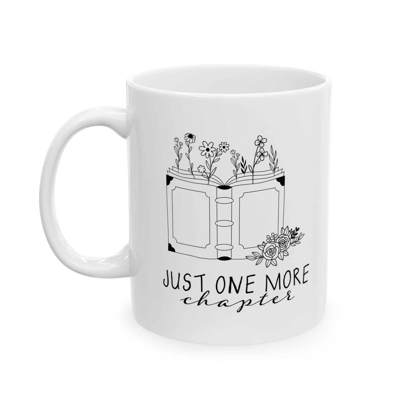 Just One More Chapter Reading Ceramic Coffee Mug, 11oz