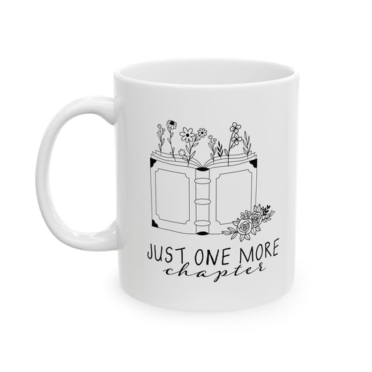 Just One More Chapter Reading Ceramic Coffee Mug, 11oz