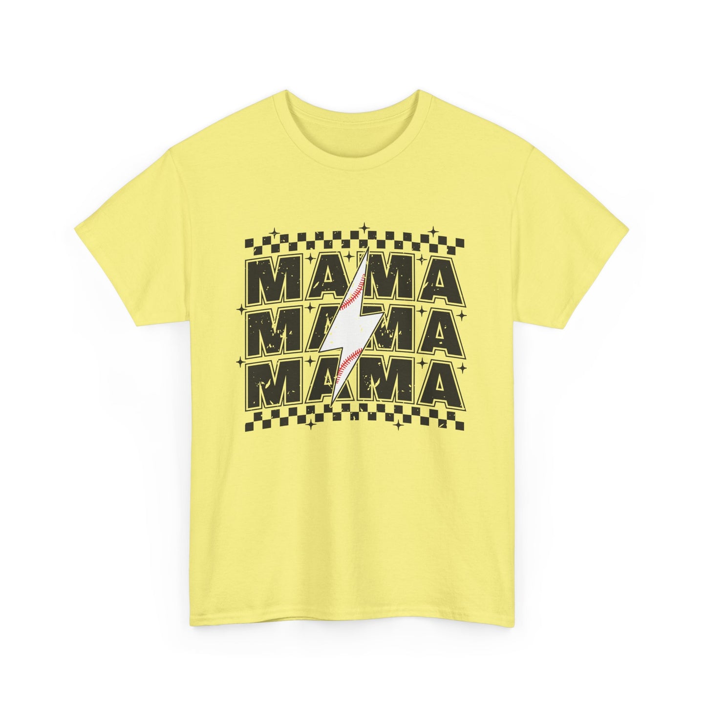 Mama Baseball Tee, Mama lightening bolt baseball t-shirt