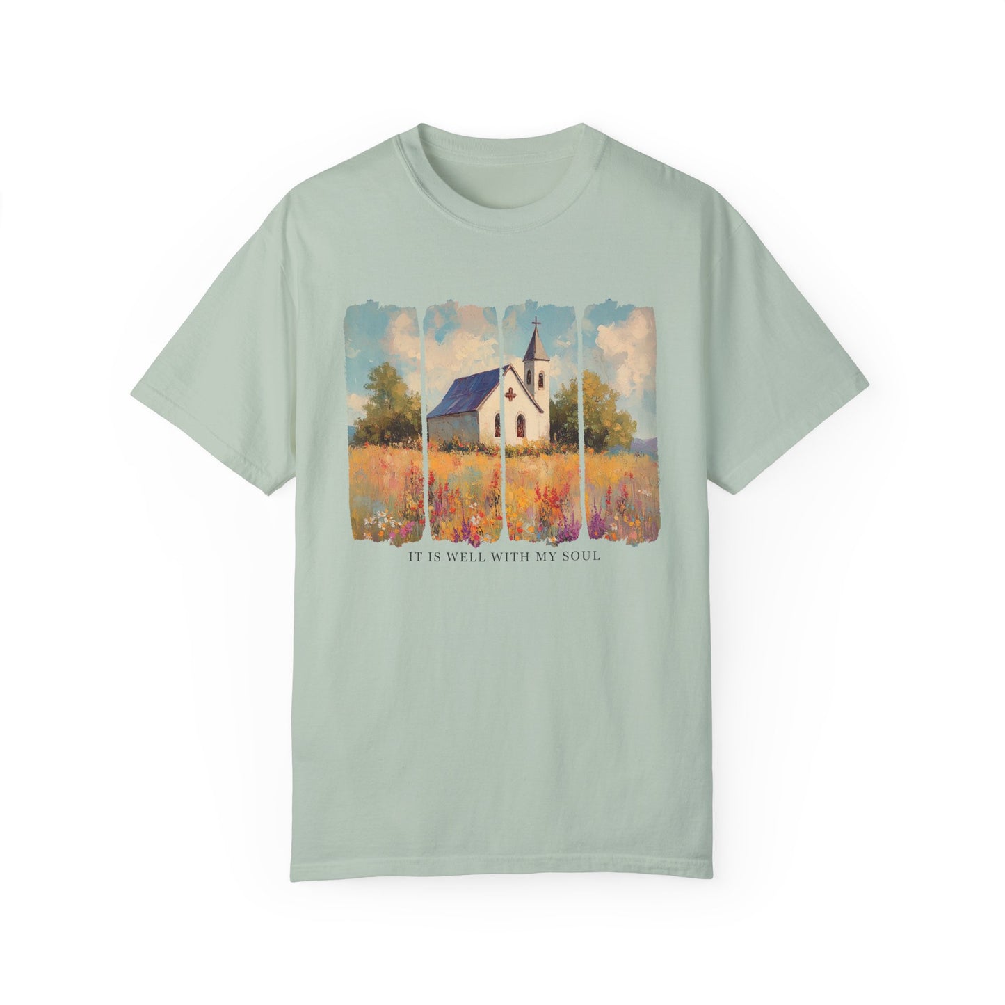 Inspirational Church T-Shirt, Garment-Dyed Tee, Faith Apparel, Gift for Spiritual People, Relaxed Fit, Summer Fashion