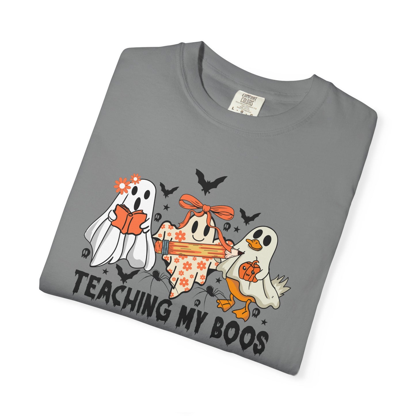 Ghostly Teaching T-Shirt, Halloween Gift, Spooky Tee, Fun Family Shirt, Unisex Cotton Top - Haunted Teacher Apparel