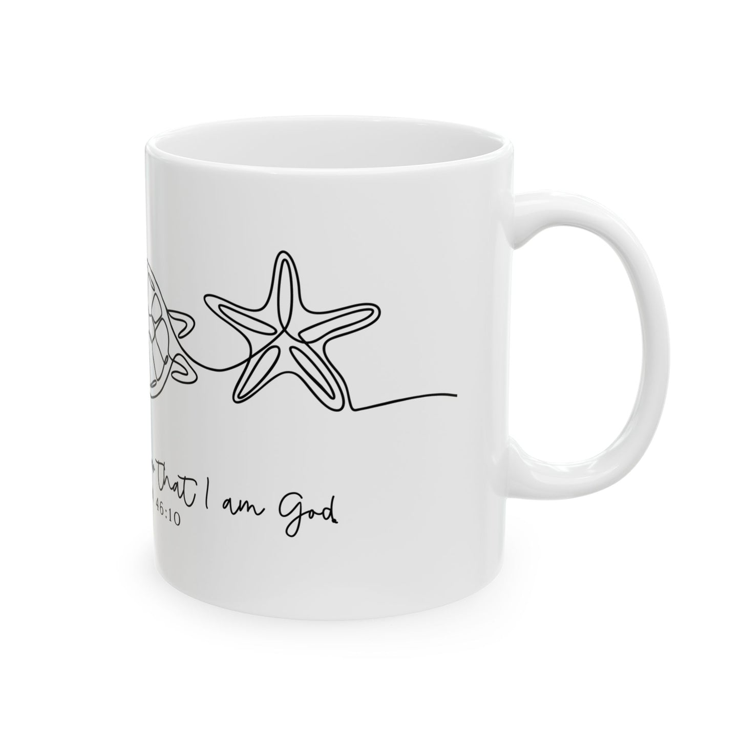 Ocean-Inspired Ceramic Mug with Motivational Quote, Beach Decor, Gift for Ocean Lovers, Relaxation Mug, Inspirational Coffee