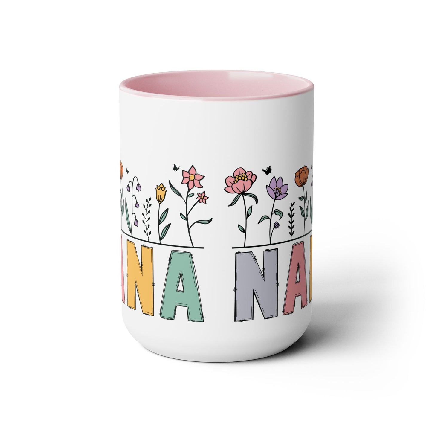 Nana Large Two-Tone Coffee Mugs, 15oz
