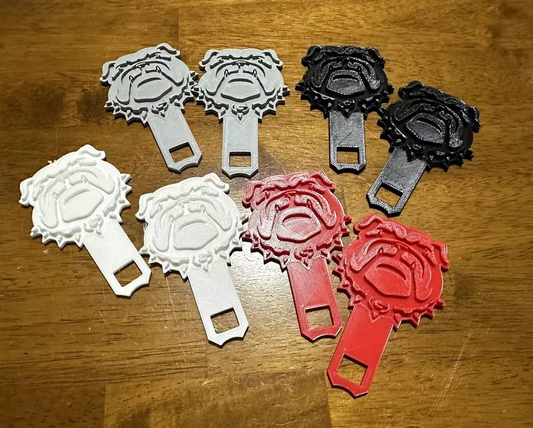 2 Universal UGA Georgia Car Seat Belt Buckle Clip/keychain