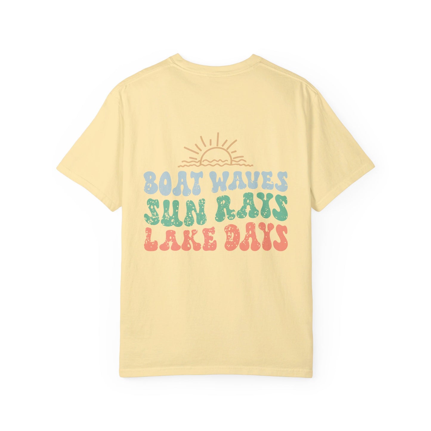 Lake Days Comfort Color T-shirt/ Front & Back Design